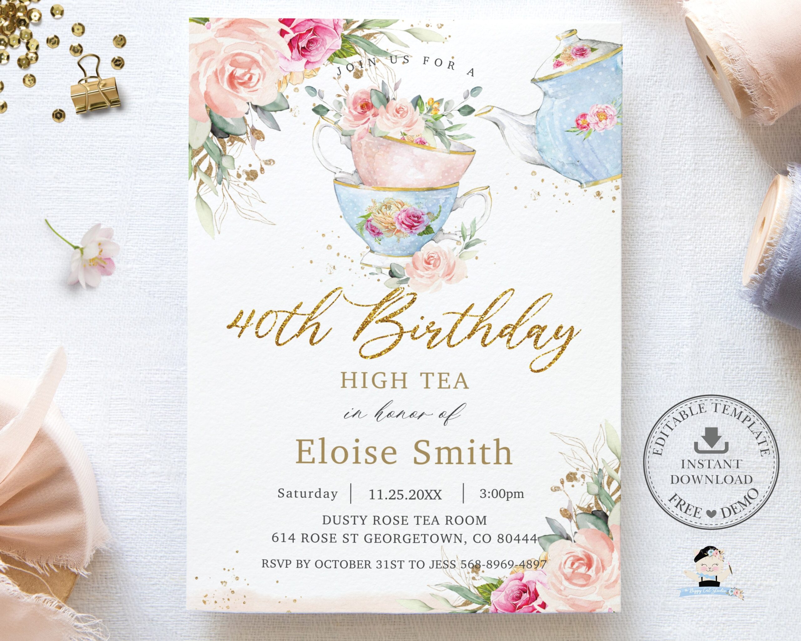 Tea Hot Sale Party Invitation