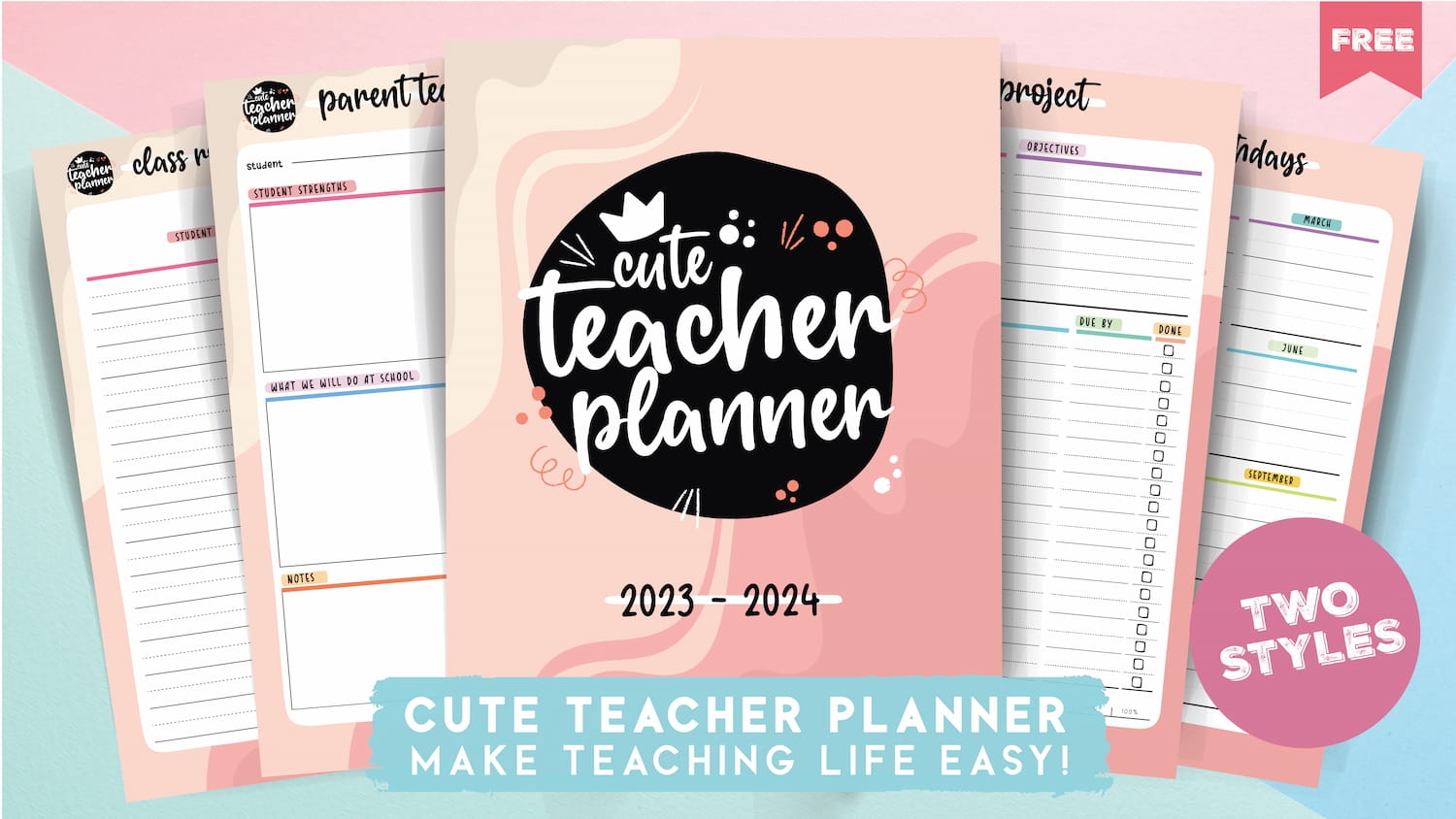 Teacher Planner 64 Useful Pages For Every Teacher World Of 