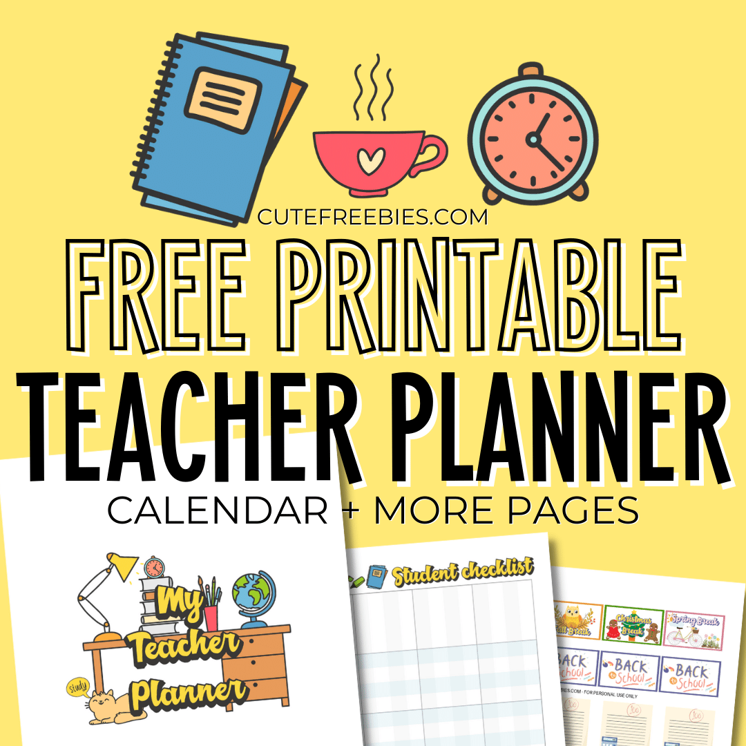 Teacher Planner For 2025 2026 Free Printable Cute Freebies 