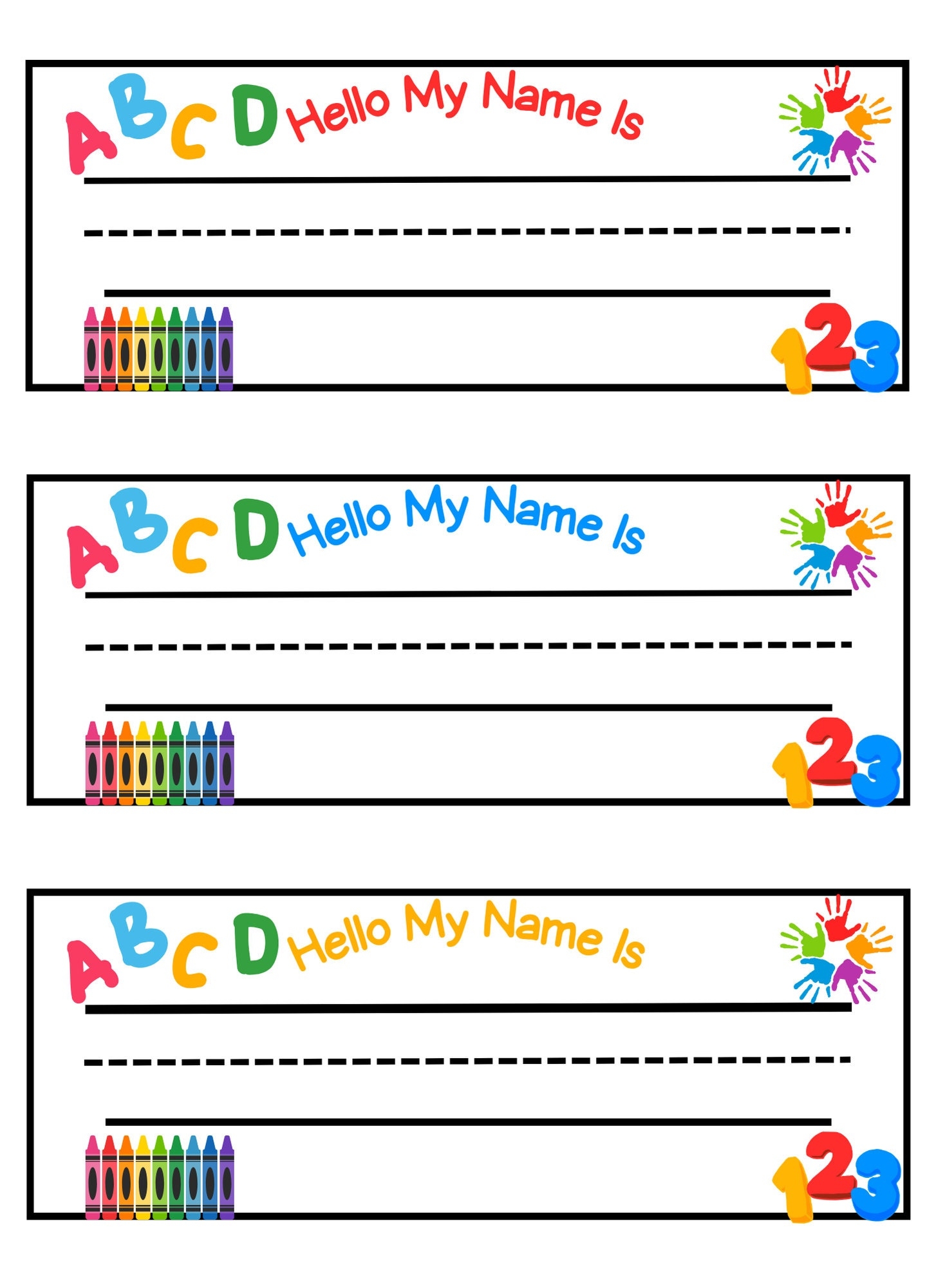 Teacher s Printable Name Tags Fun Classroom Labels PDF Etsy