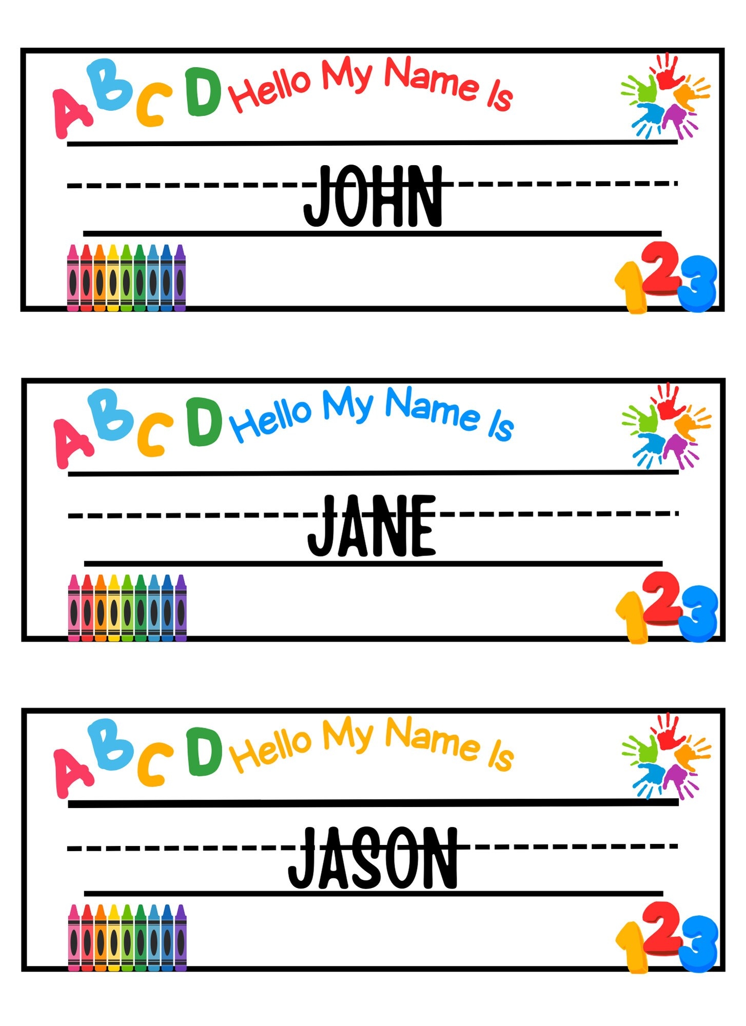 Teacher s Printable Name Tags Fun Labels For Todd U0026 Preschool Class Etsy Australia