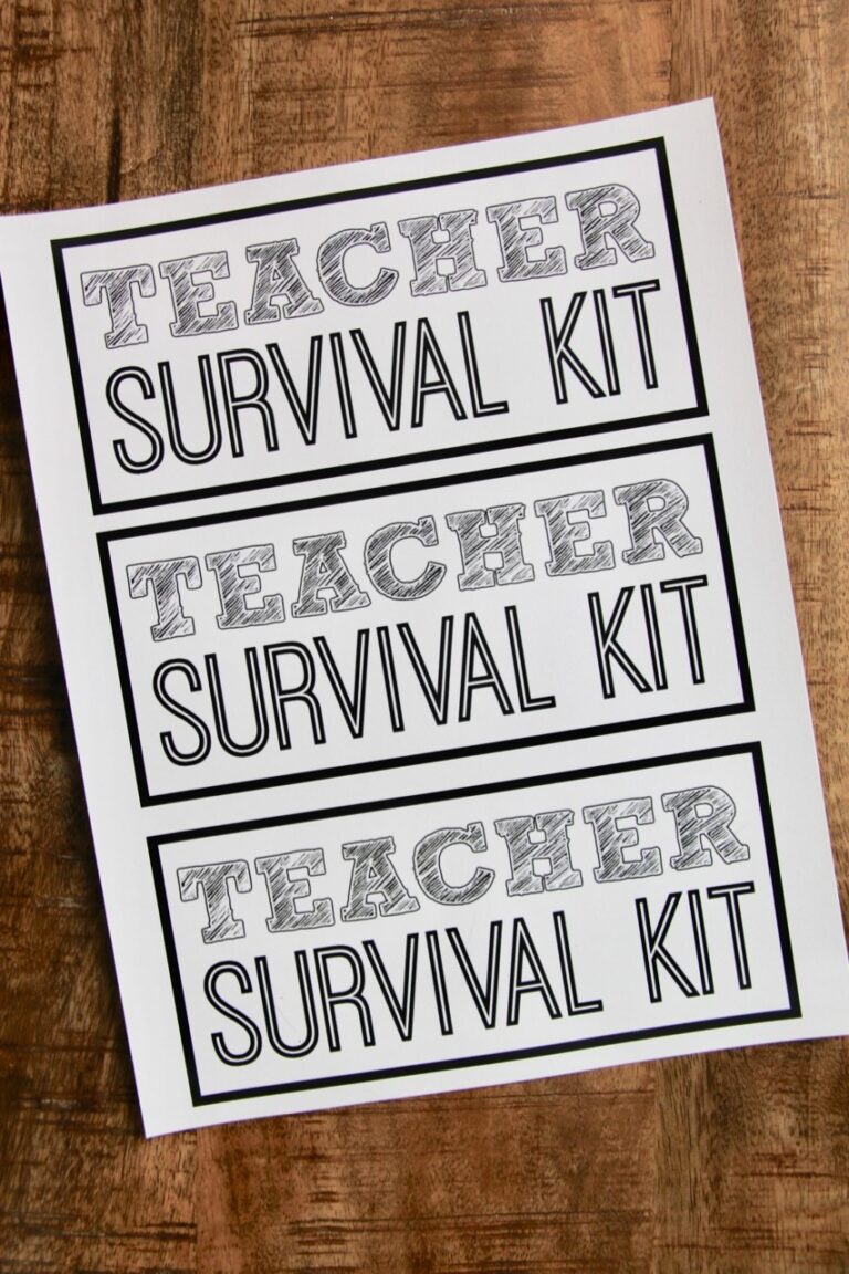 Teacher Survival Kit With FREE Printable Smashed Peas U0026 Carrots