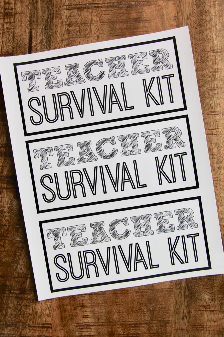 Teacher Survival Kit With FREE Printable Smashed Peas U0026 Carrots