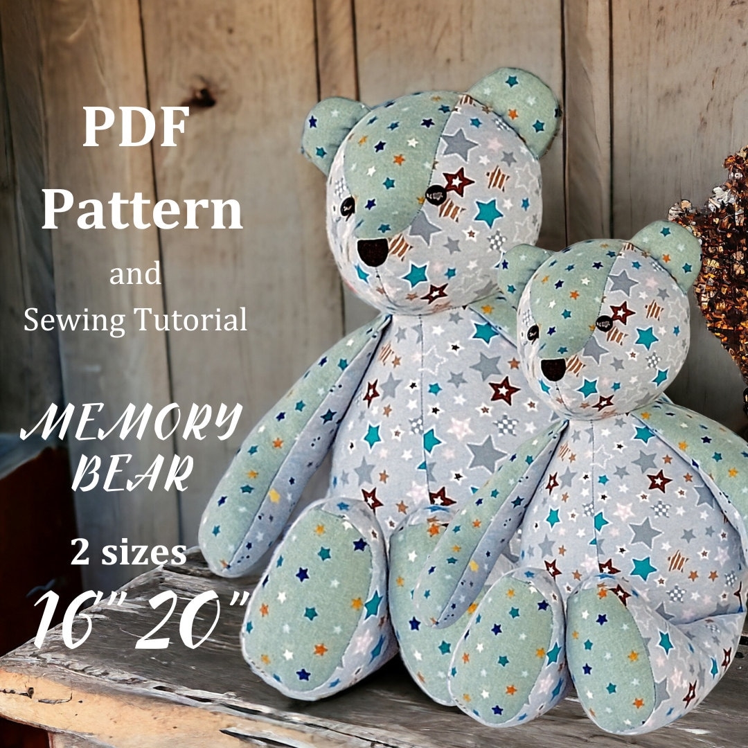 Teddy Bear Pattern Free Printable Stuffed Animal Patterns Bear Sewing Pattern PDF Easy Stuffed Animal Pattern