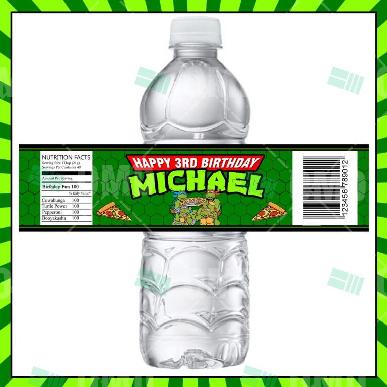 Teenage Mutant Ninja Turtles Bottle Labels