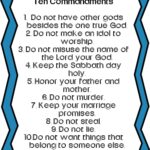 Ten Commandments For Kids Simple 10 Commandments Printable Worksheets Library