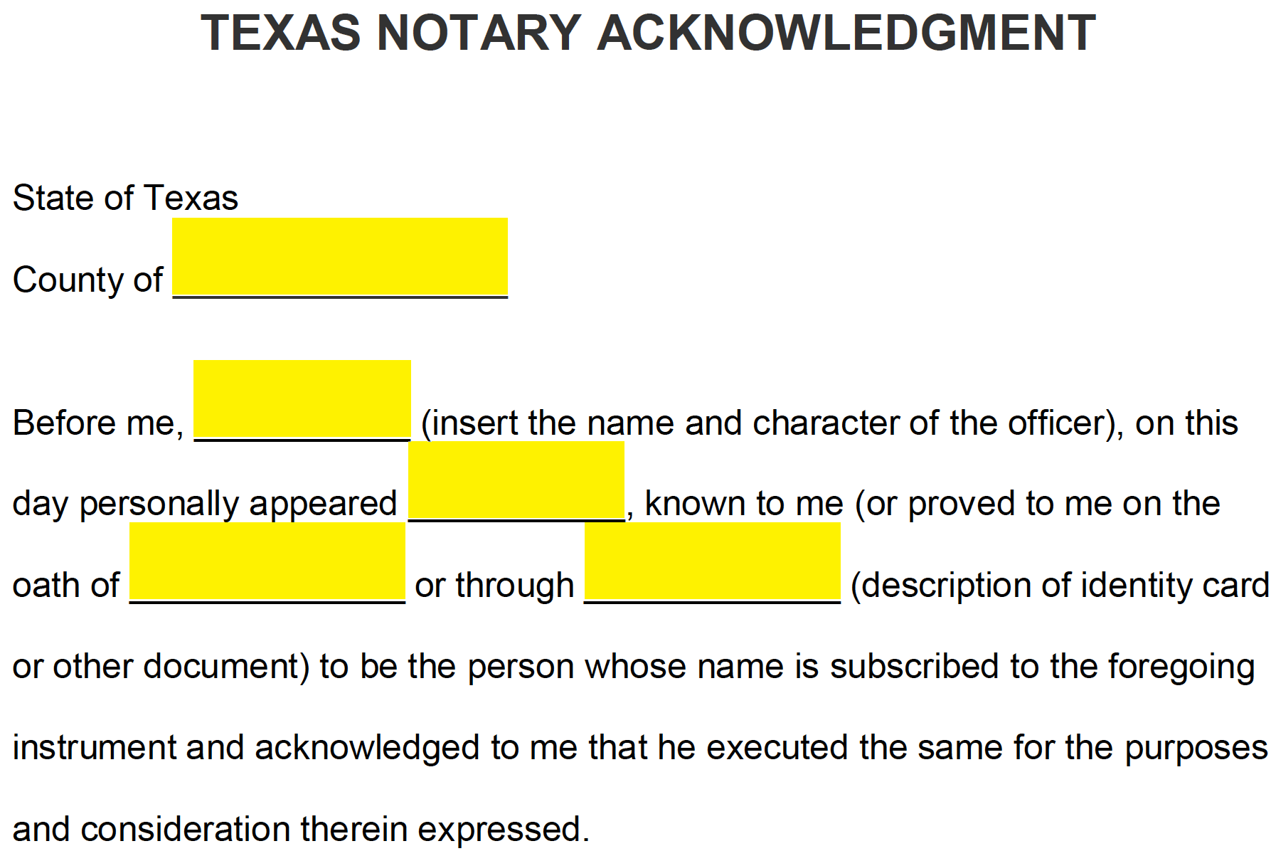 Texas Notary Application Using Form 2301 Form Validation Basics