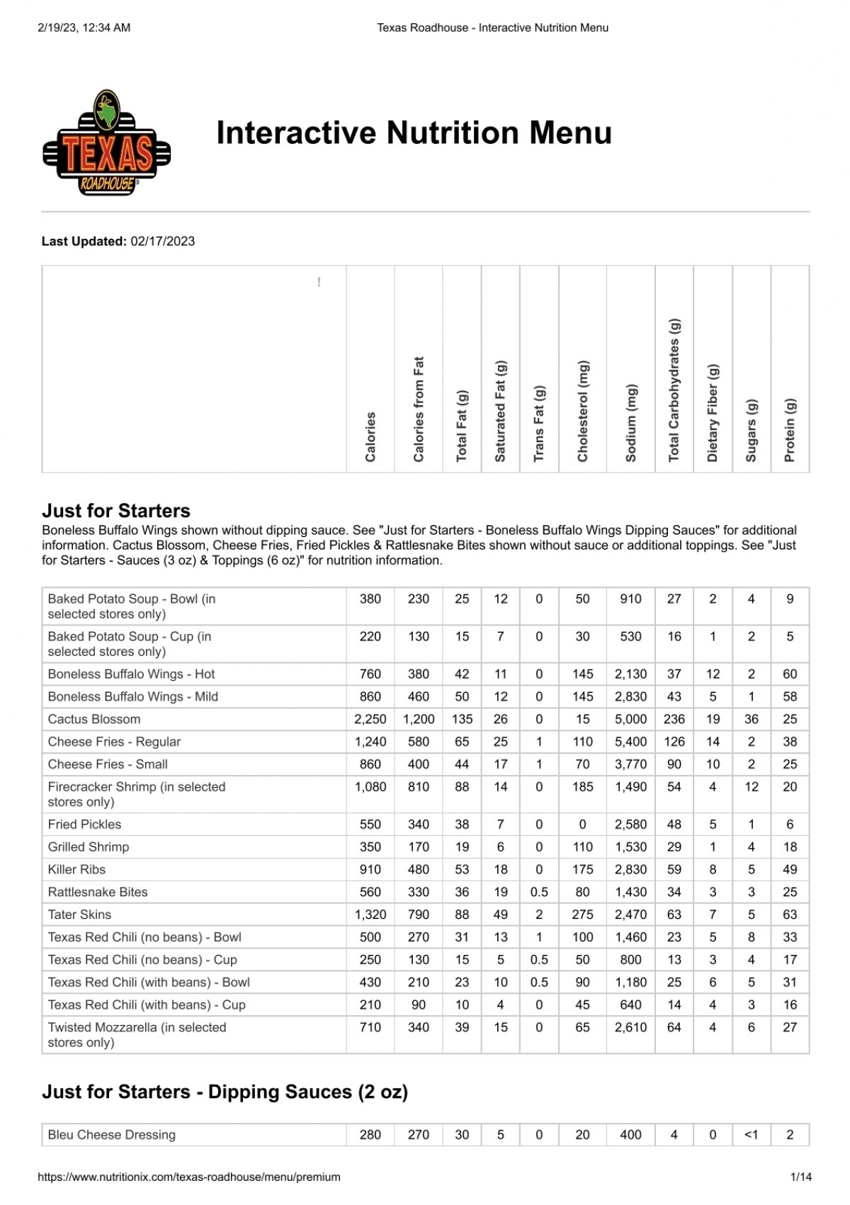 texas roadhouse printable menu texas roadhouse printable menu