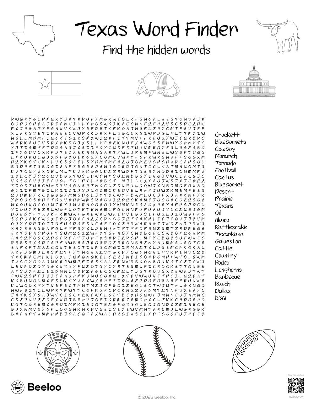 alamo word search printable