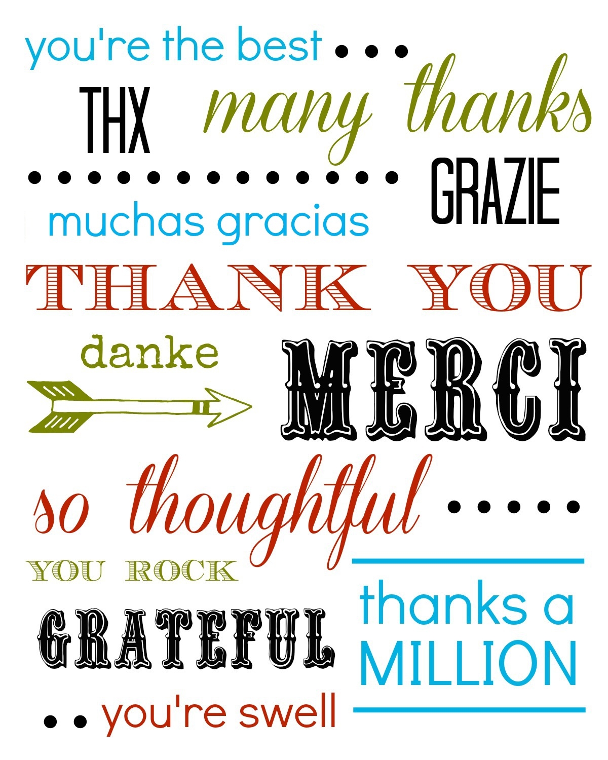 Thank You Card Free Printable Thank You Card Free Printable
