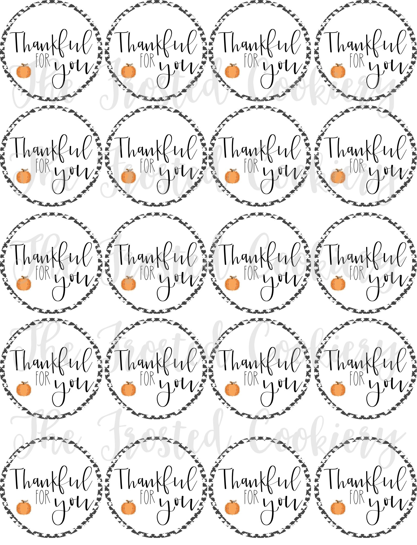 thankful for you free printable tags