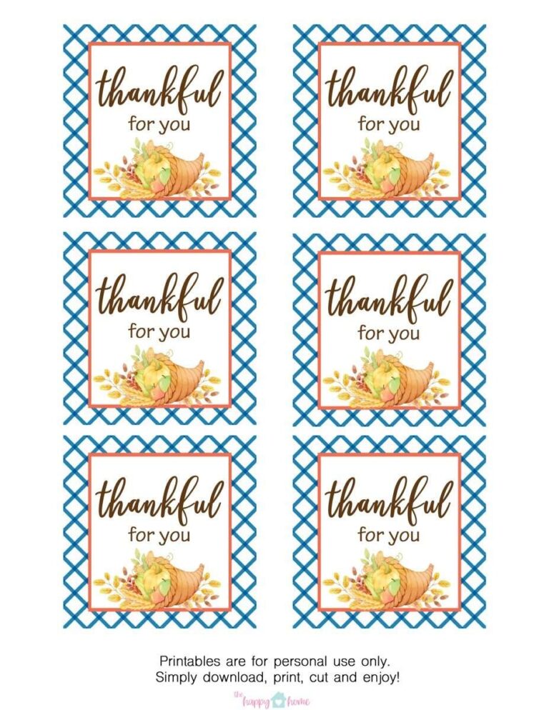 Thankful Printable Gift Tag