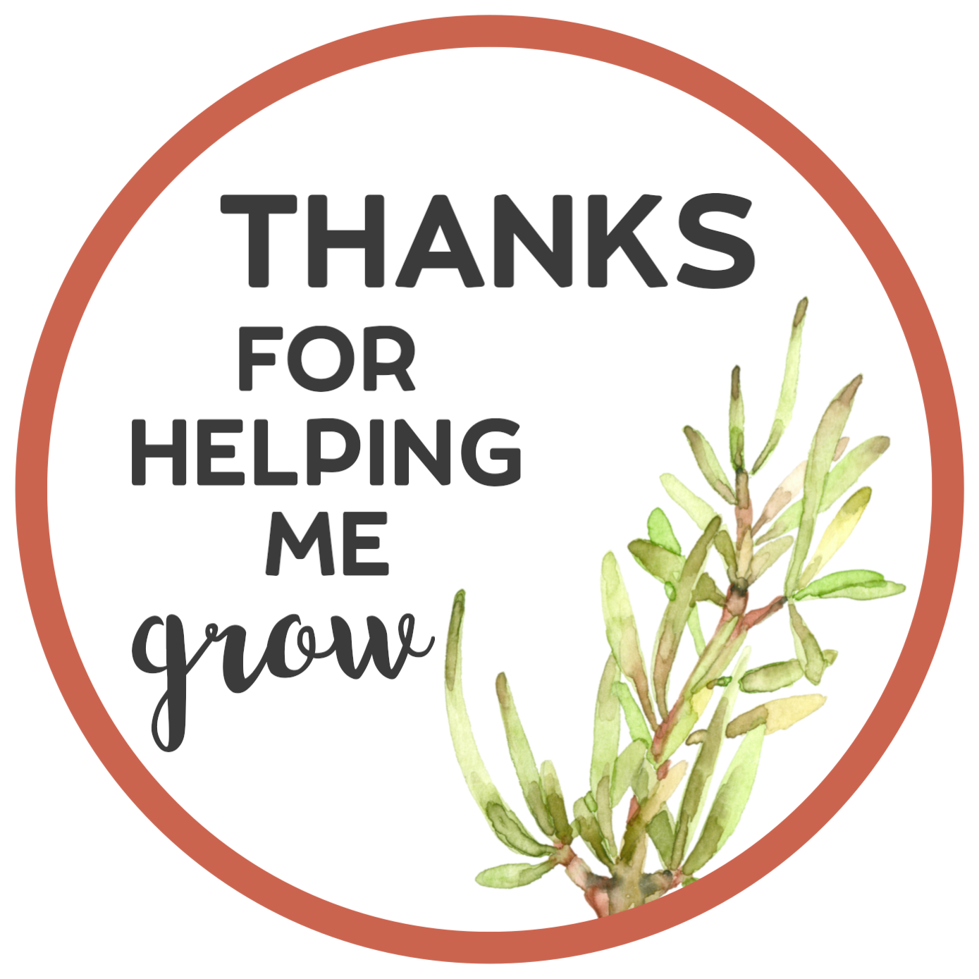 thanks for helping me grow free printable