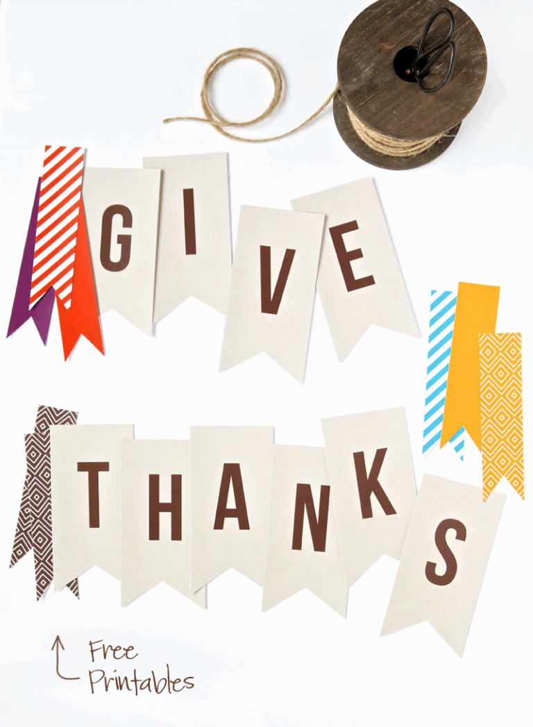 Thanksgiving Banner Ideas 3 Free Printables Paging Supermom