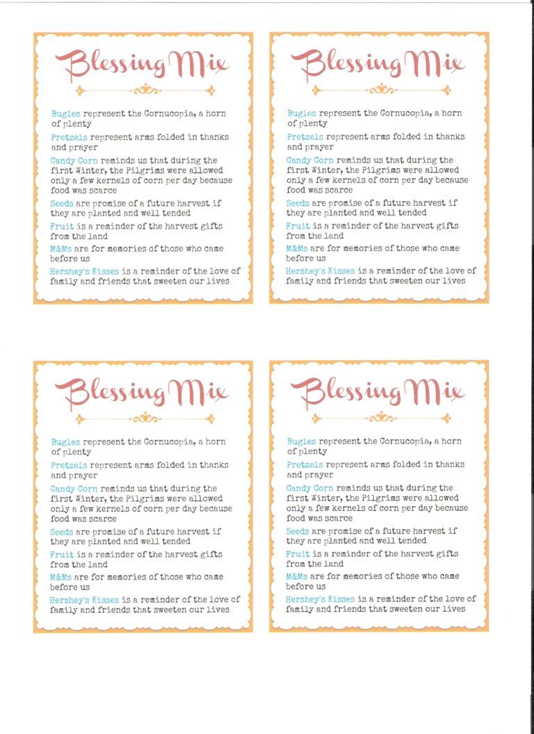 Thanksgiving Blessing Mix Organize And Decorate Everything