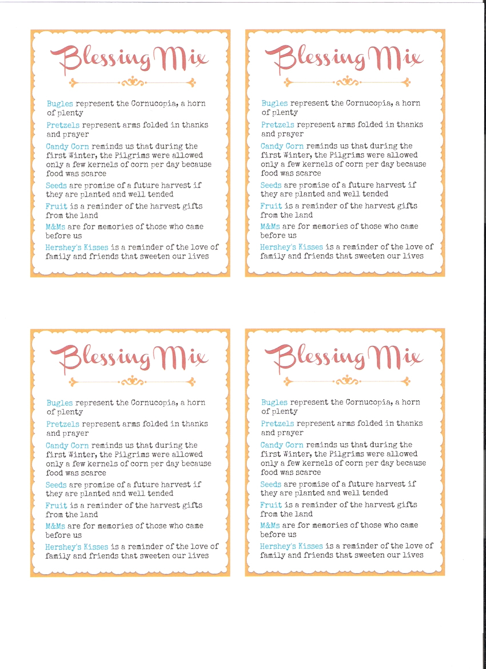 Thanksgiving Blessing Mix Organize And Decorate Everything