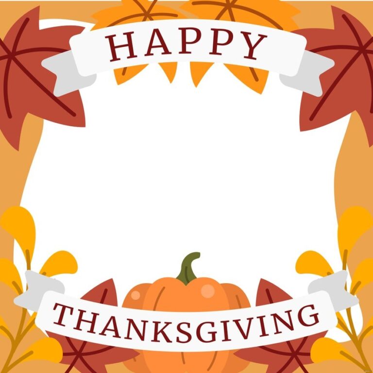 Thanksgiving Border Vector In Illustrator JPG EPS SVG PNG 