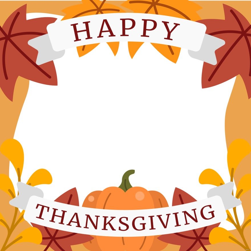 Thanksgiving Border Vector In Illustrator JPG EPS SVG PNG 