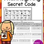 Thanksgiving Secret Code Worksheets Your Therapy Source