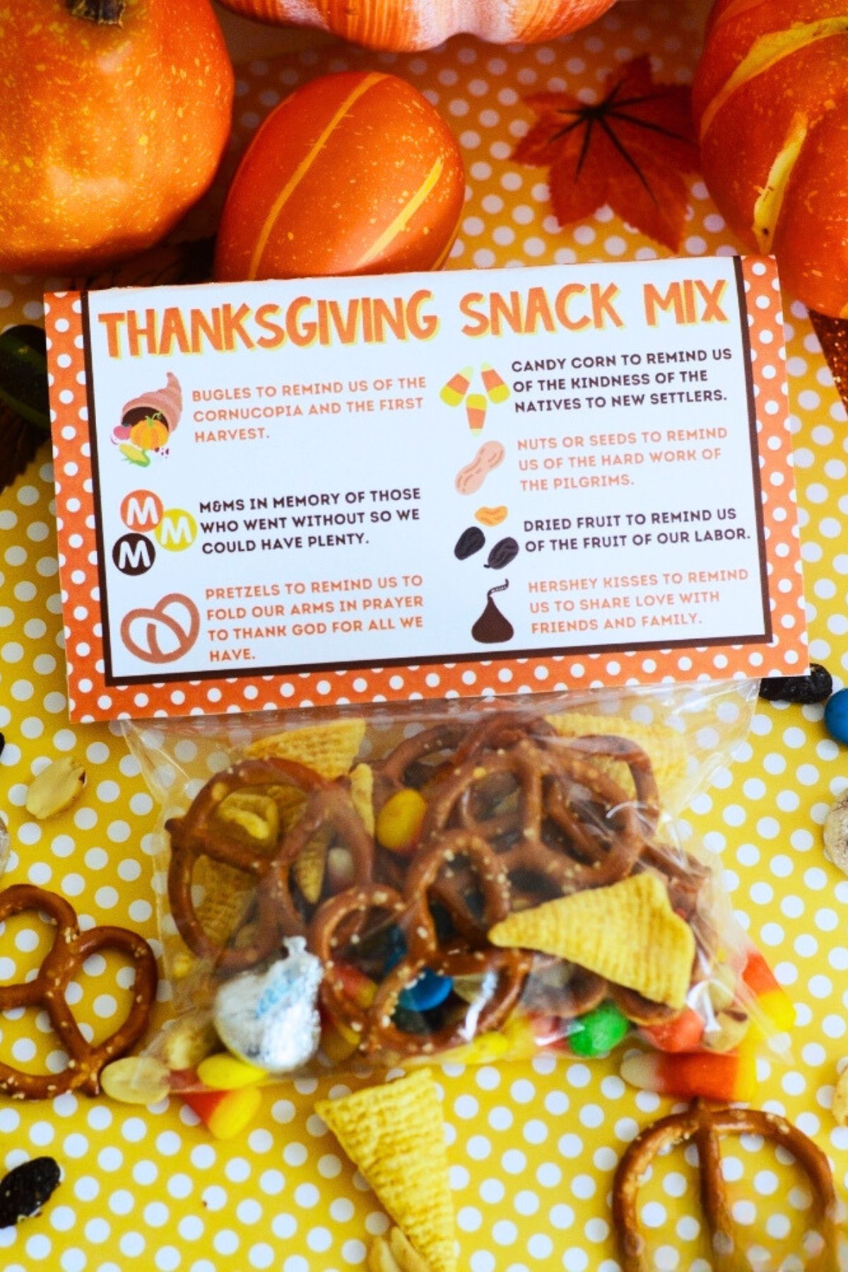 Thanksgiving Snack Mix Free Printable Tags 