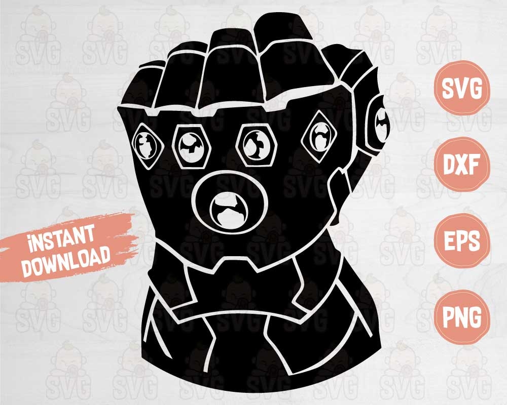 Thanos Infinity Gauntlet SVG Avengers Svg Baby
