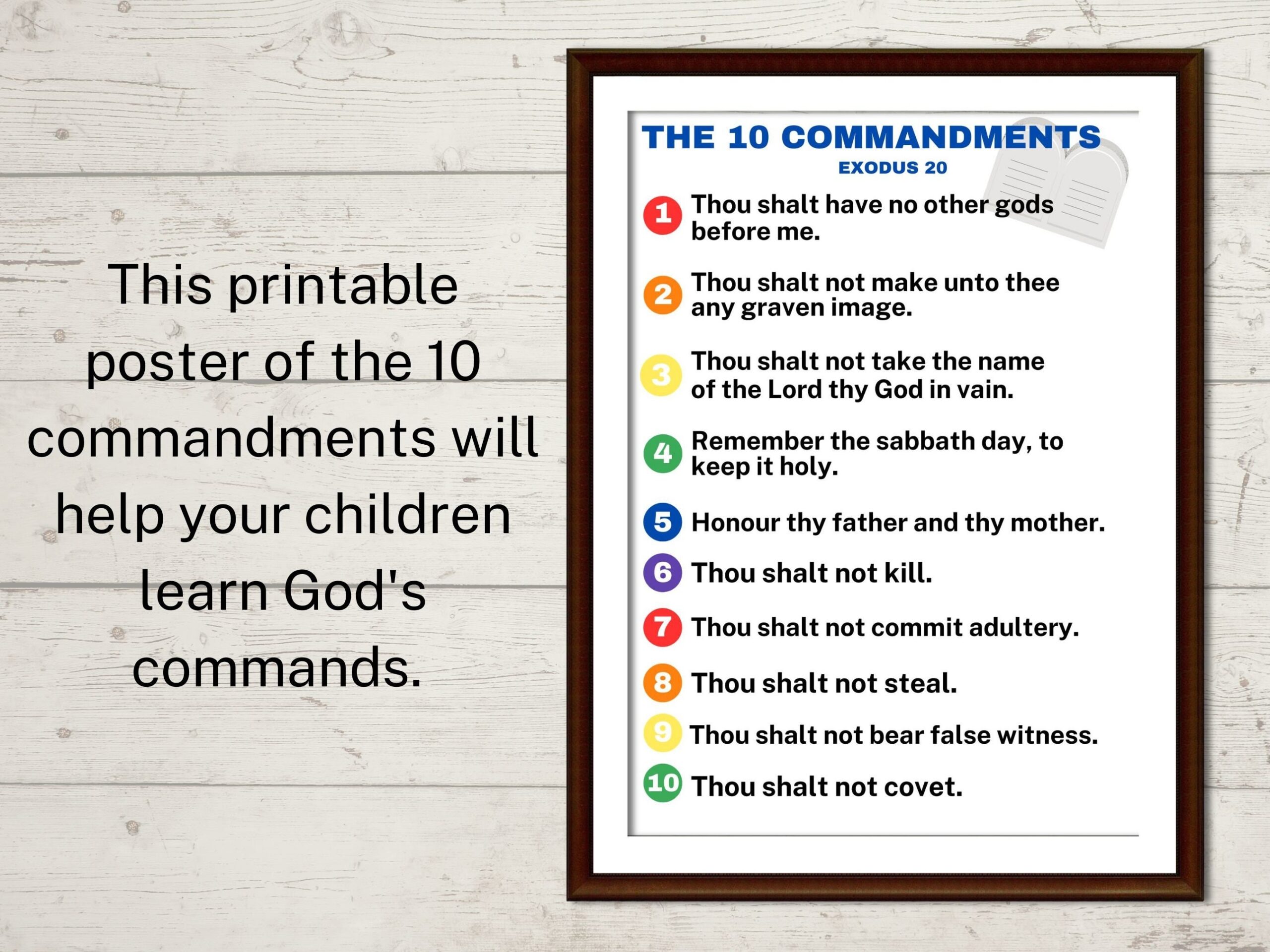 printable ten commandments king james version