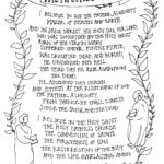 The Apostles Creed Wall Print Coloring Page Printable Wall Art Hand Drawn And Illustrated Etsy