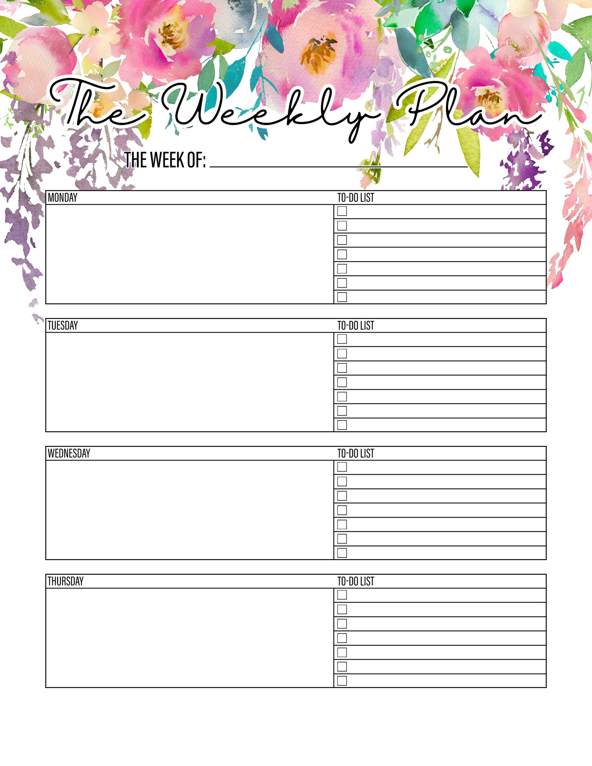The Best 2019 Free Printable Planner To Organize Your Life 50 