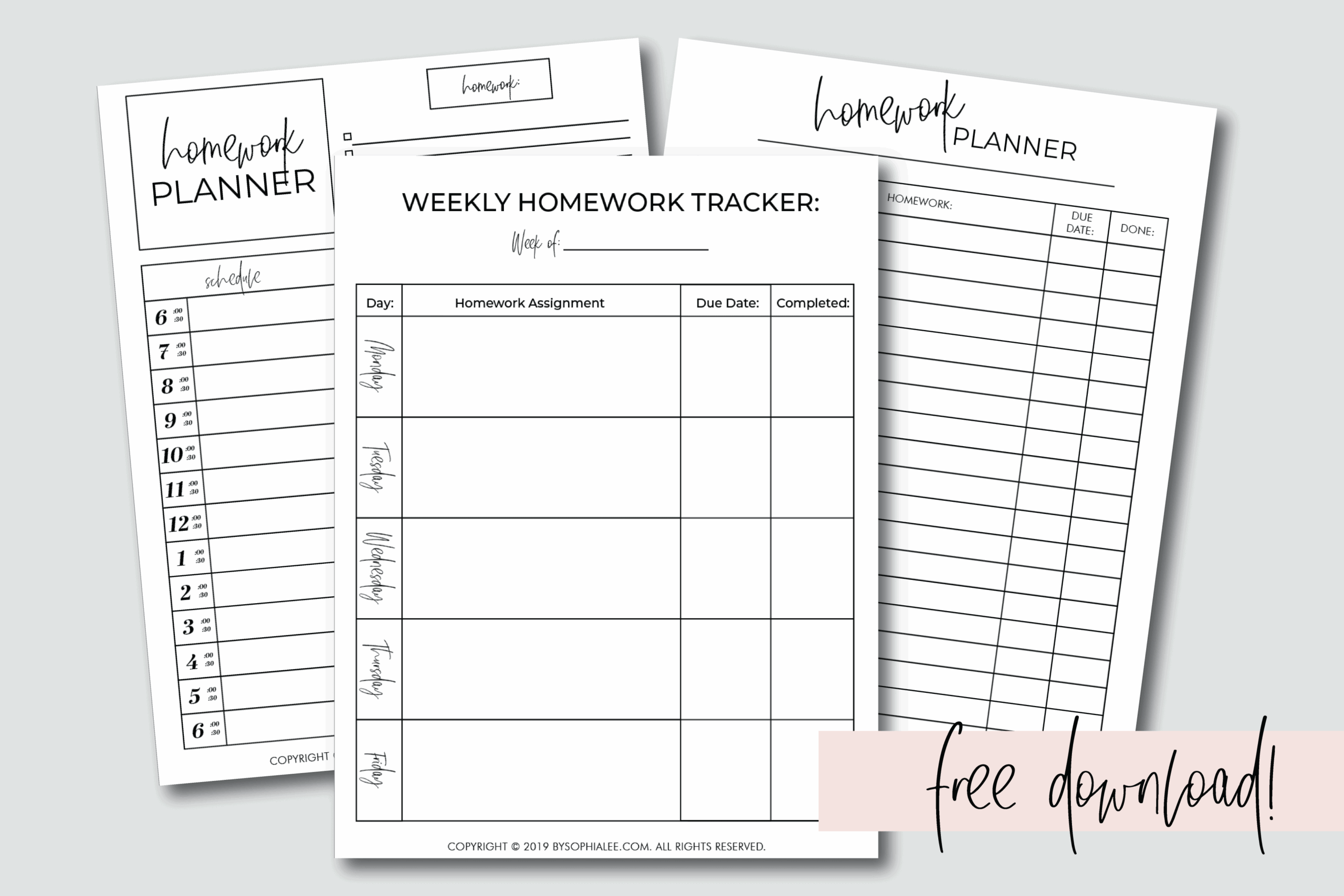 free printable student assignment planner free printable student assignment planner