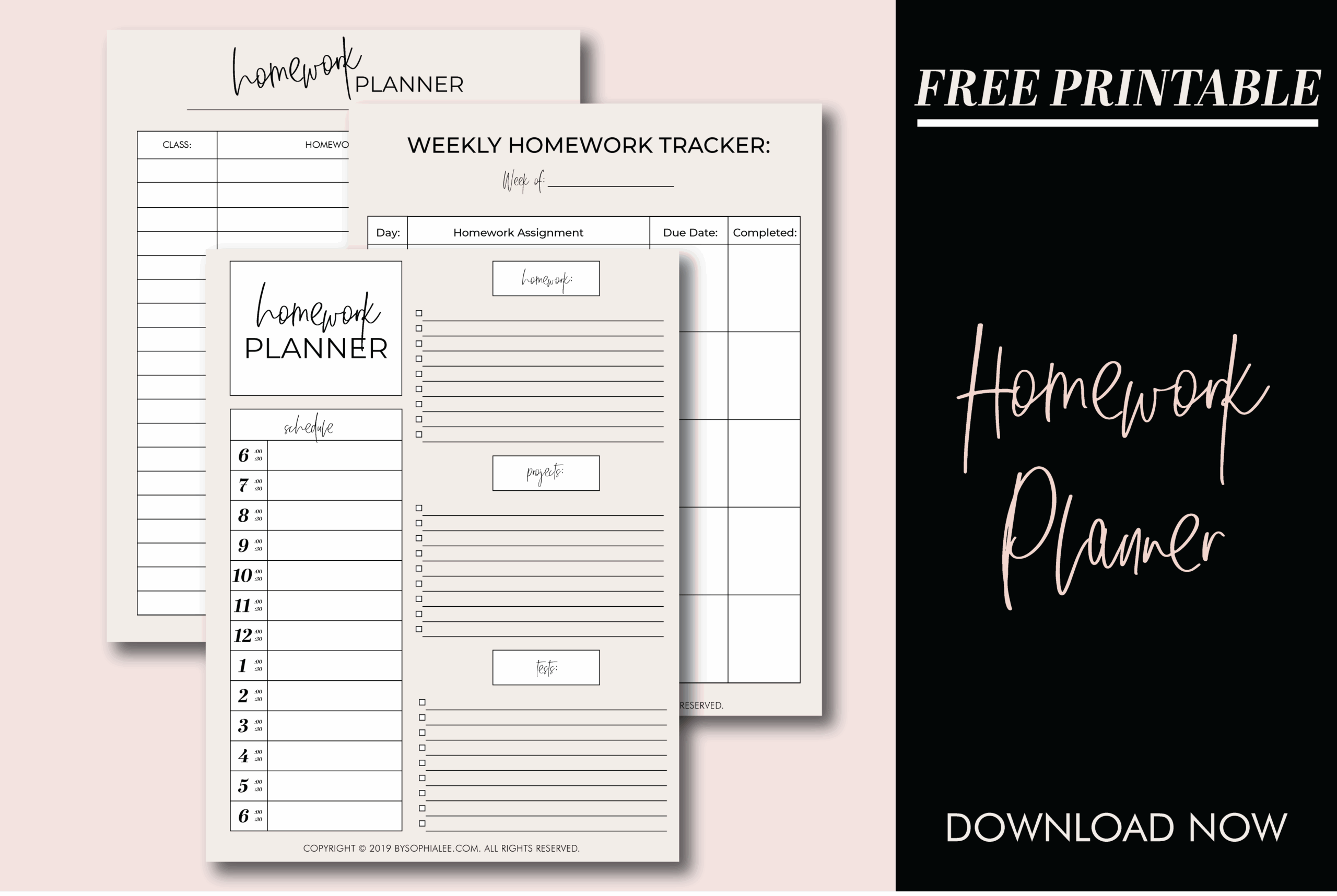 The BEST Homework Planner Every Student Needs FREE PRINTABLE  The BEST Homework Planner Every Student Needs FREE PRINTABLE