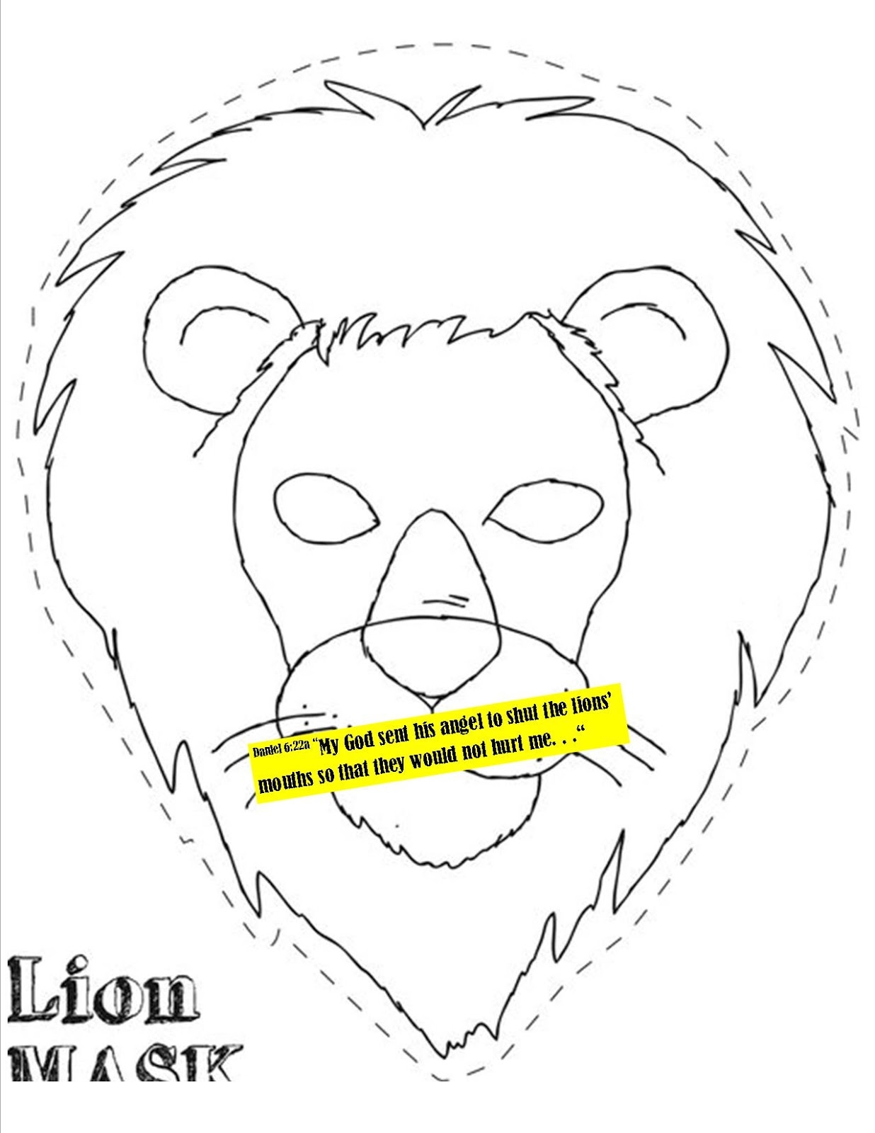 daniel and the lion s den printable craft