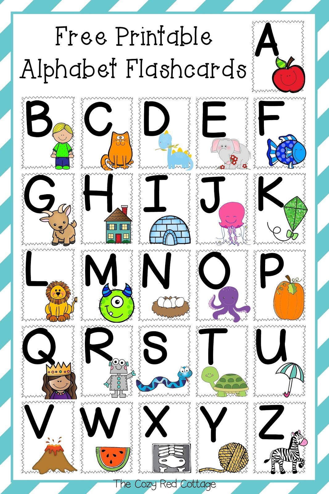 alphabet printable flash cards