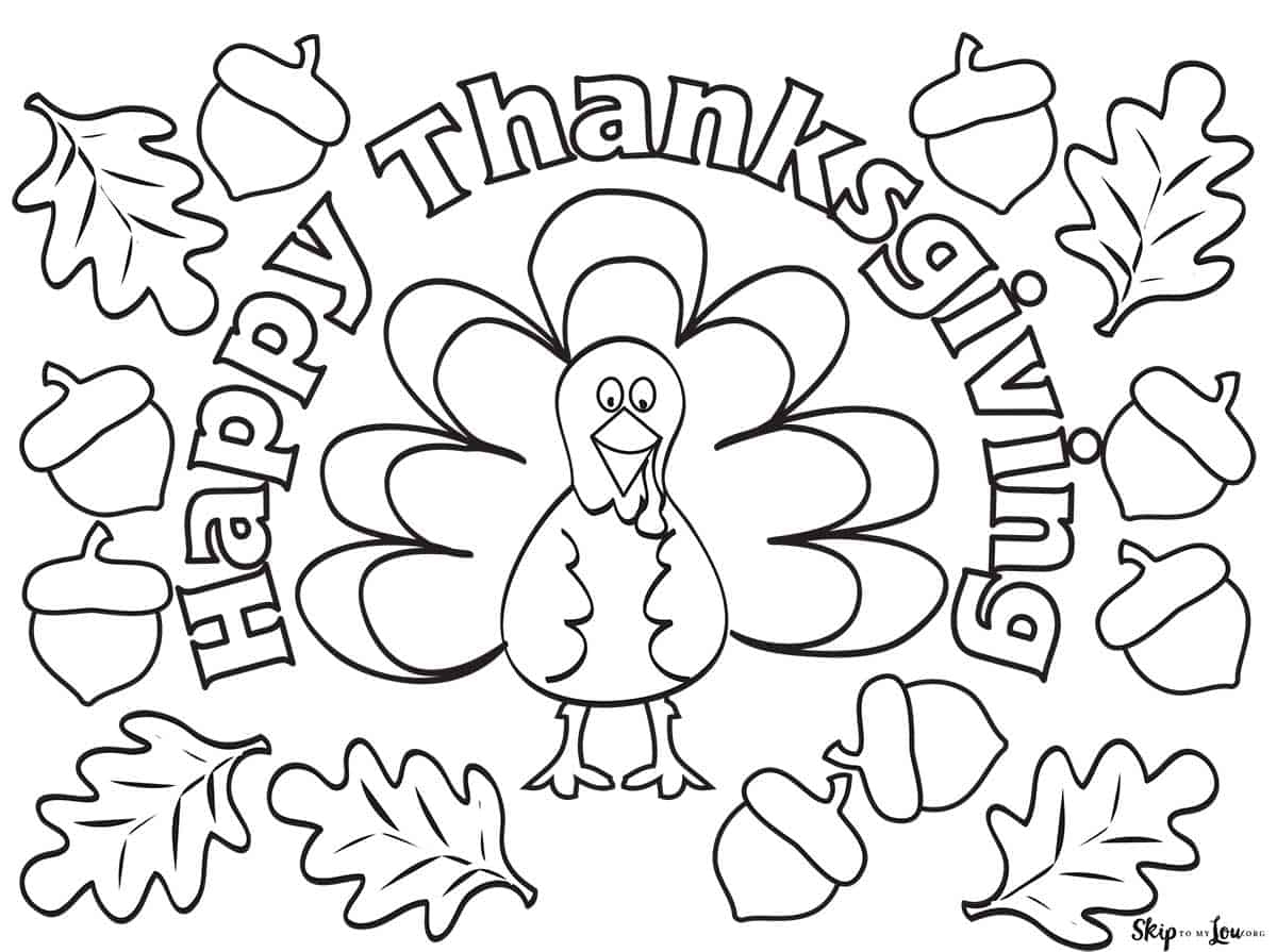 free printable thanksgiving coloring pages pdf