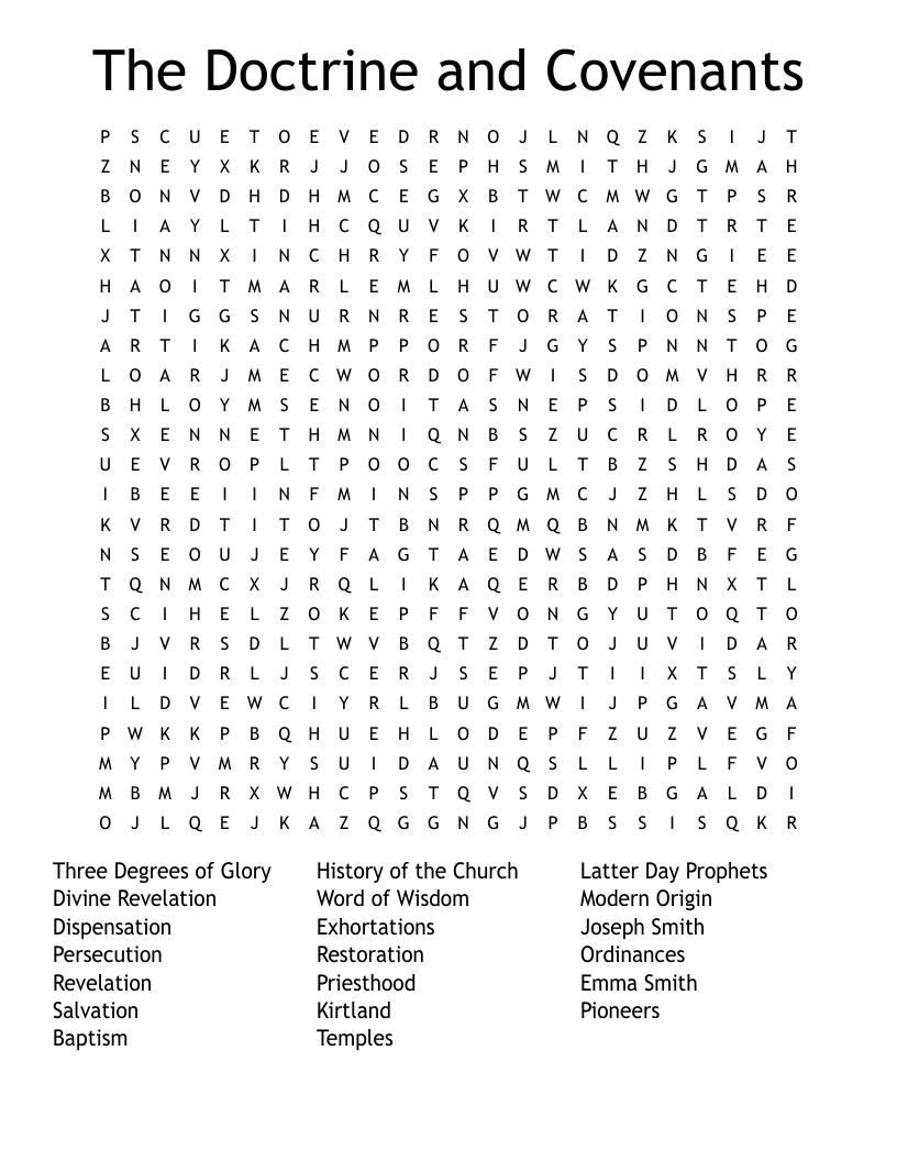 lds word search printable