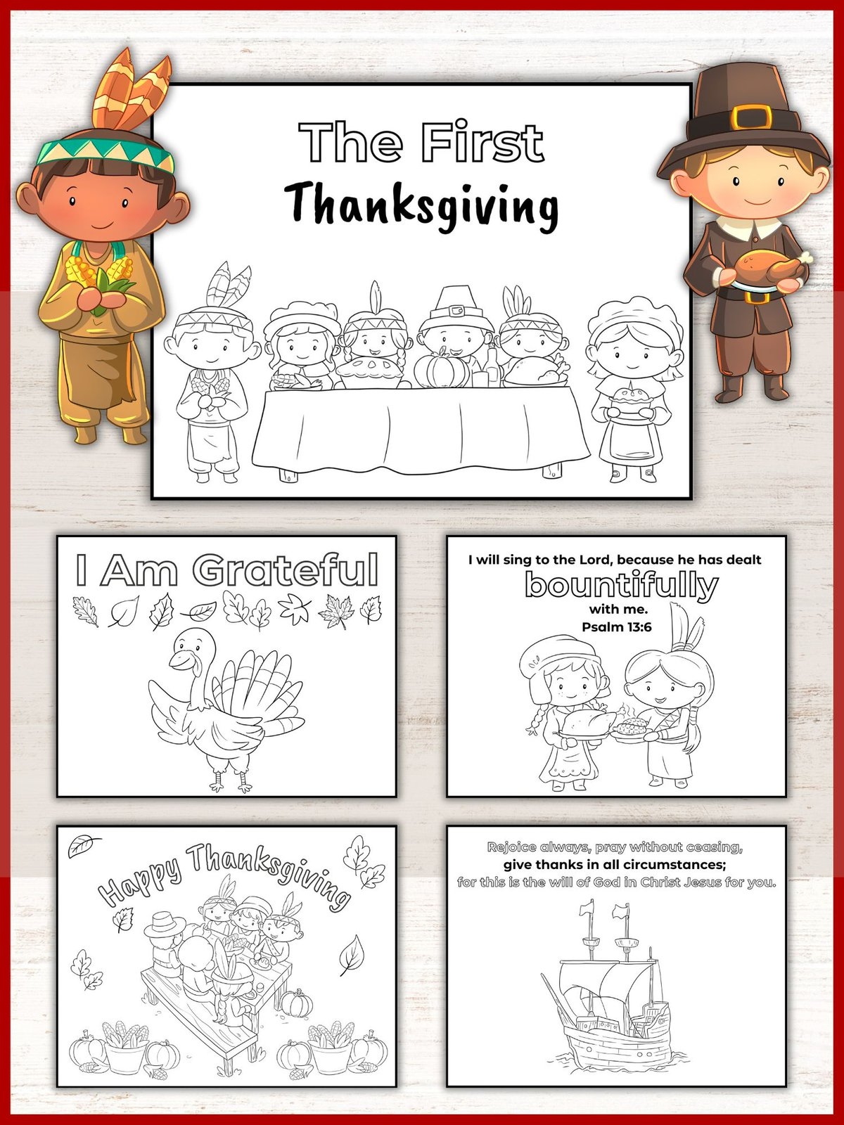 The First Thanksgiving Coloring Page Healing Home