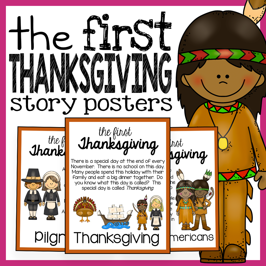 The First Thanksgiving Story Posters And Coloring Book