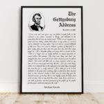 The Gettysburg Address Abraham Lincoln USA Patriotic Military 