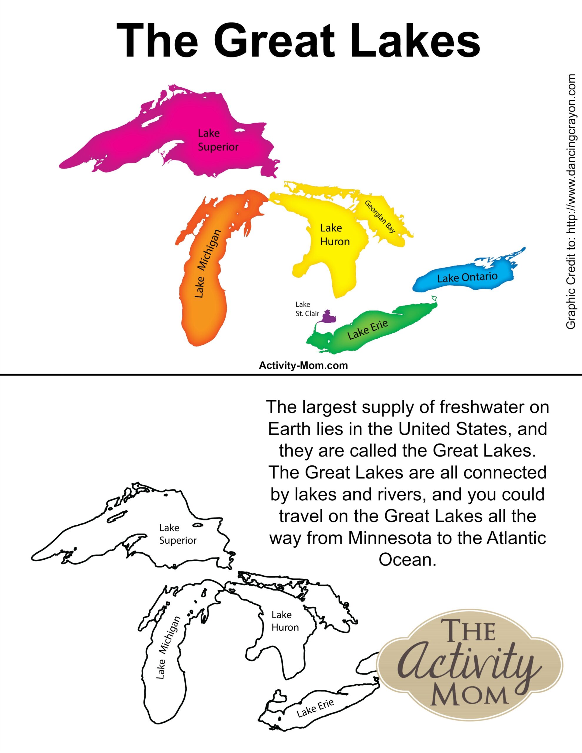 The Great Lakes For Kids Free Book The Activity Mom