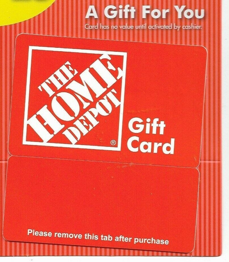 THE HOME DEPOT GIFT CARD NO VALUE Ay