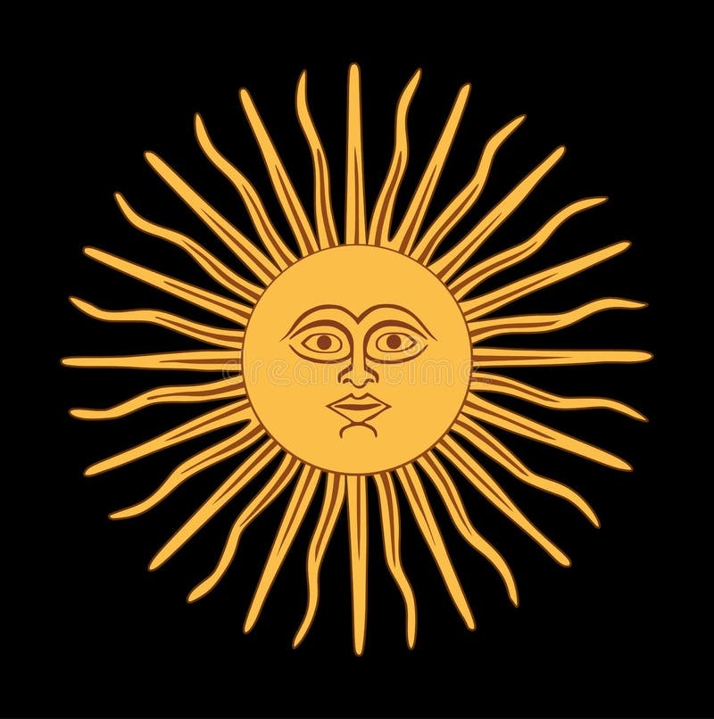 The Inca Sun God Sun Of May Inca God Inti From Argentina And Uruguay National Flag Stock Vector Illustration Of Light Argentinian 219342792