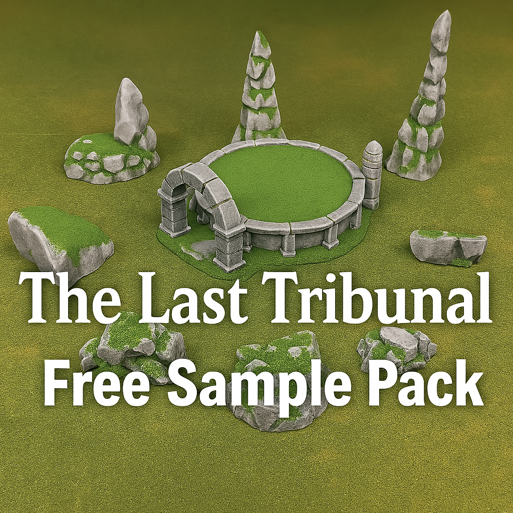 THE LAST TRIBUNAL Free Sample Pack 3D Printable Terrain By ThePrintingAnvil Thingiverse
