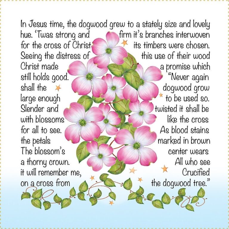The Legend Of The Dogwood Tree Fabric Panel 6