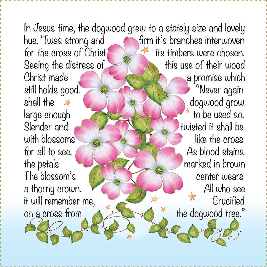 The Legend Of The Dogwood Tree Fabric Panel 6