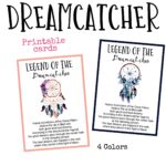 The Legend Of The Dreamcatcher Cards Printable Dream Catcher Cards Gift Tags With Dreamcatchers Display Cards Meaning Of The Dreamcatcher Etsy