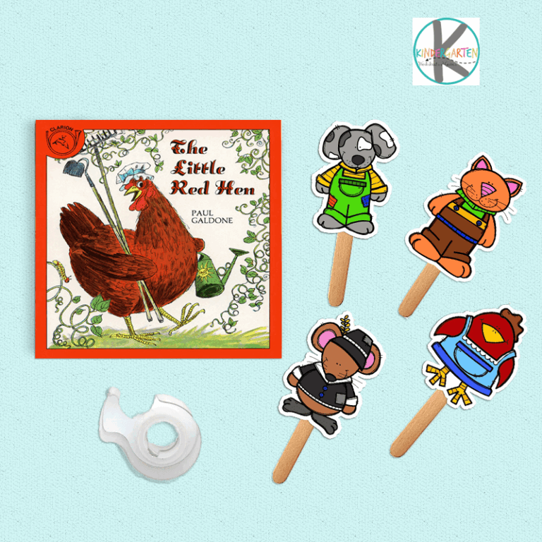  The Little Red Hen Story Printable Puppets Free