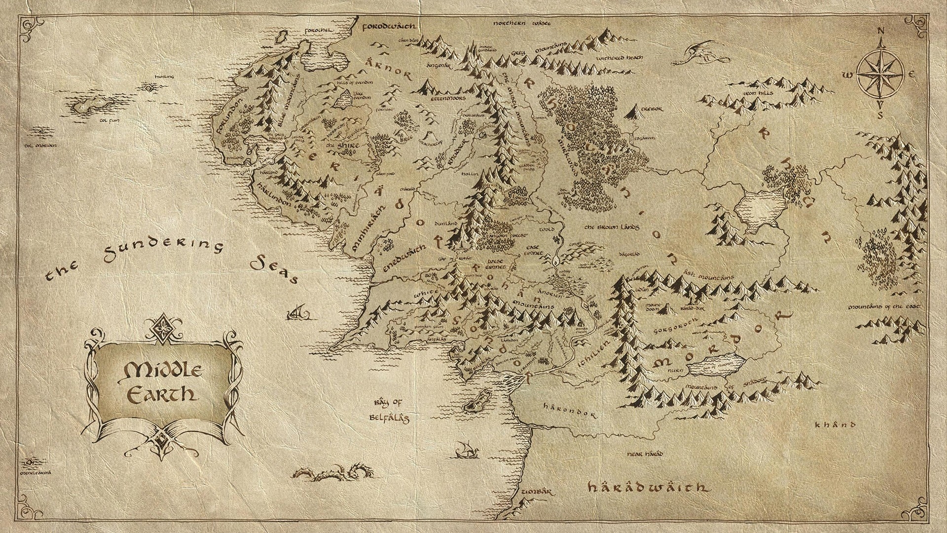 middle earth map printable