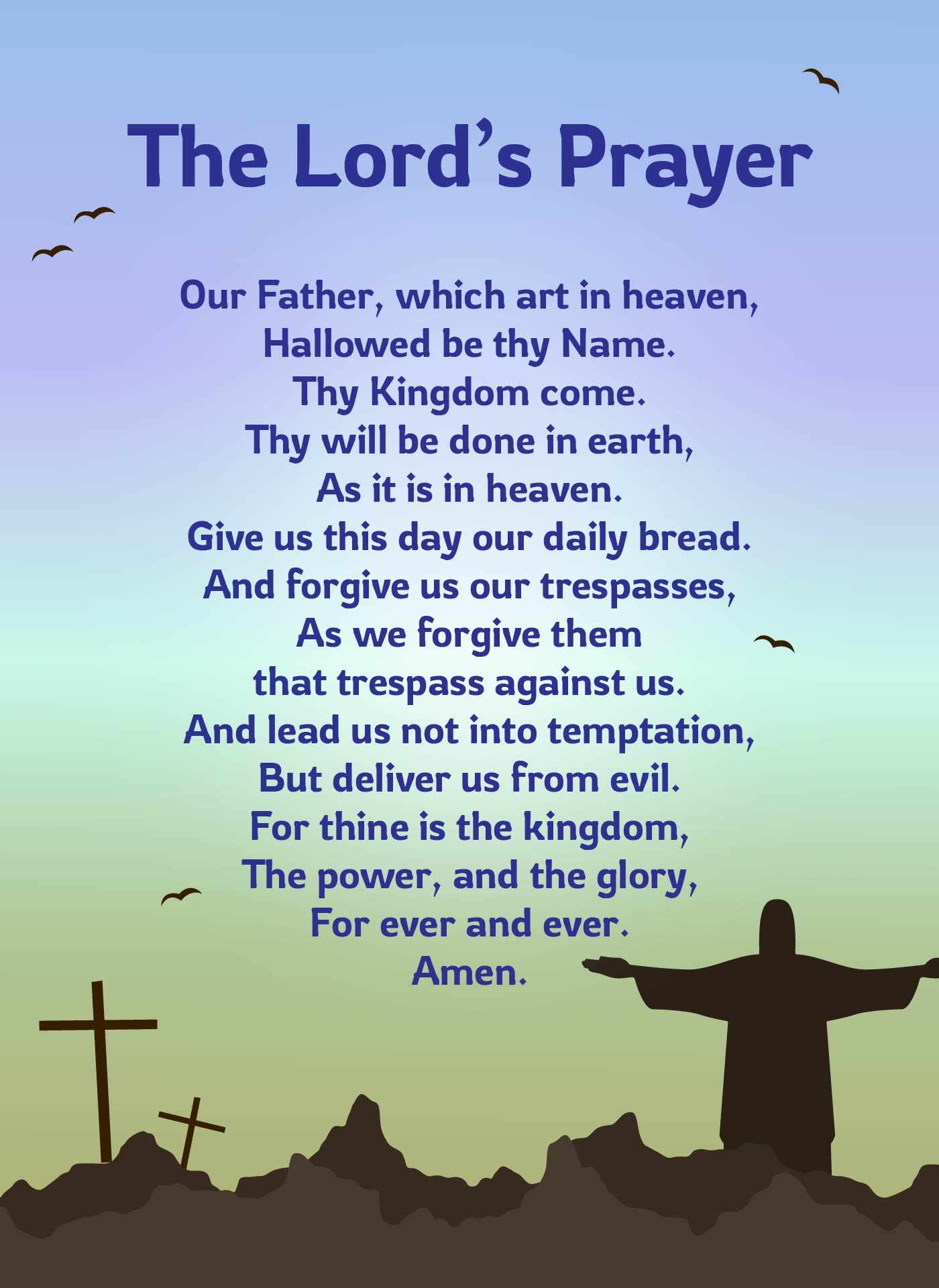 The Lord Prayer 12 Free PDF Printables Printablee