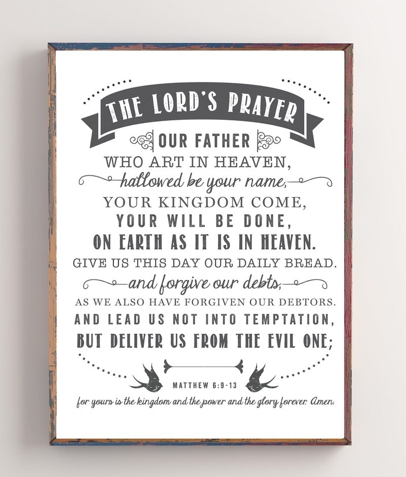 The Lord s Prayer Print Sincerely Sara D Home Decor U0026 DIY Projects
