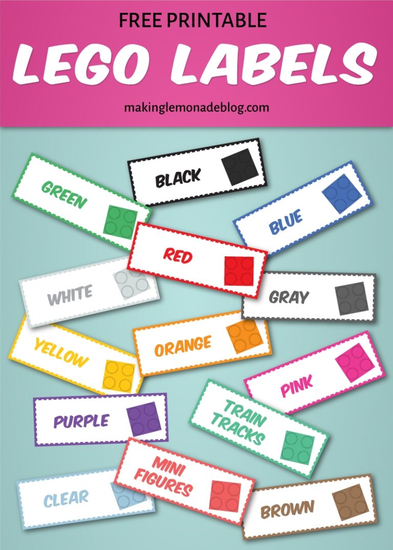 The Magical LEGO Organizing Solution U0026 Free Printable Labels Making Lemonade