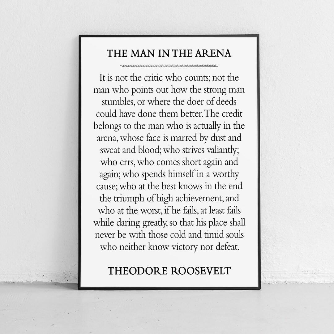 the man in the arena printable